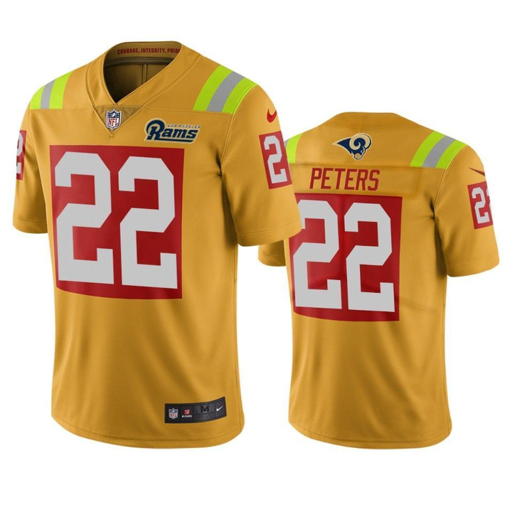 Los Angeles Rams 22 Marcus Peters Men Jersey Gold City Edition