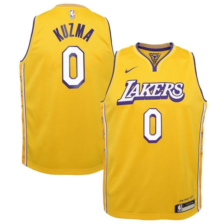 Kyle Kuzma Los Angeles Lakers Youth Jersey Yellow City Edition