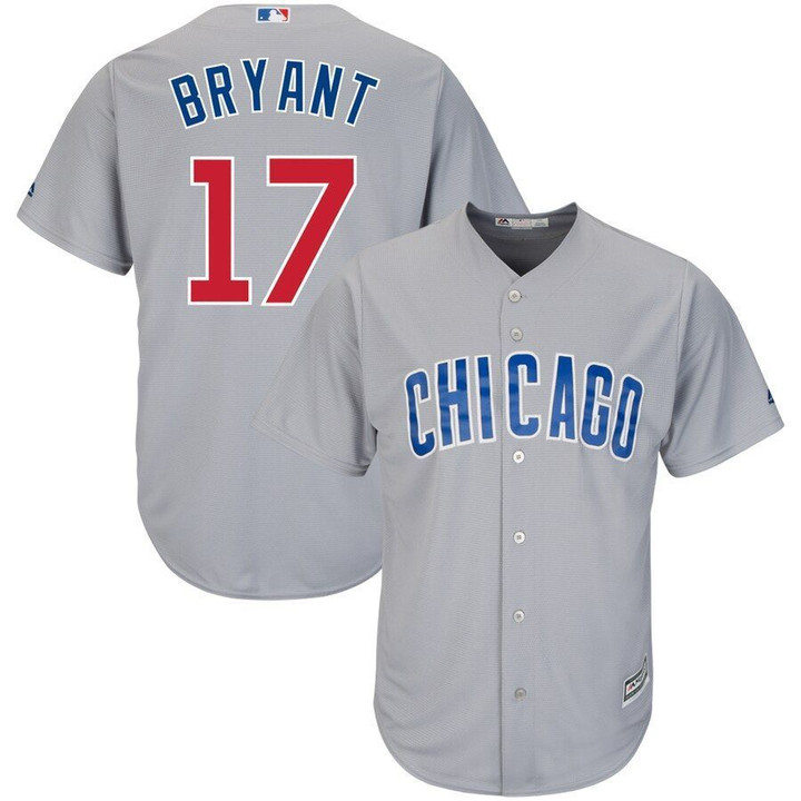 Kris Bryant Chicago Cubs Majestic Cool Base Player Jersey Gray 2019