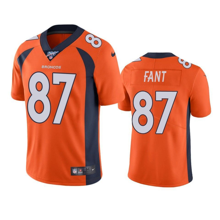Denver Broncos Noah Fant Limited Jersey Orange 100th Season