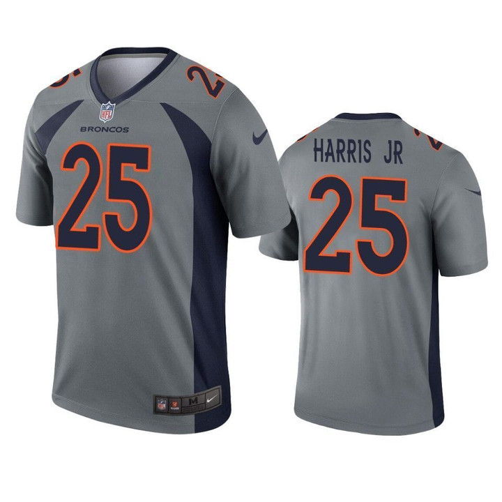 Denver Broncos Chris Harris Jr 2019 Inverted Legend Gray Jersey