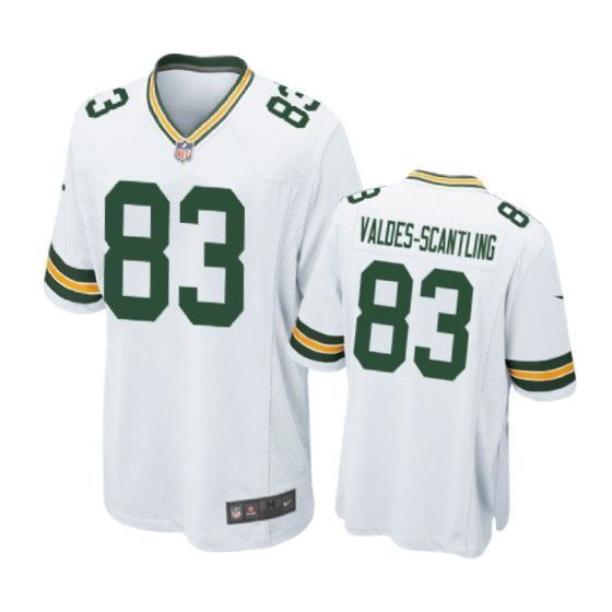 Green Bay Packers Marquez Valdes-Scantling Game White Mens Jersey