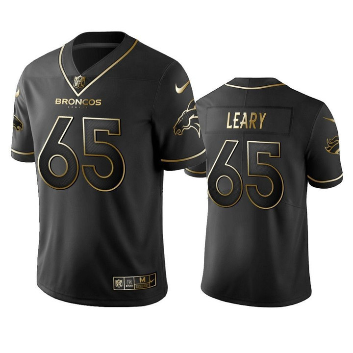 Denver Broncos 65 Ronald Leary Black Golden Edition Mens Jersey
