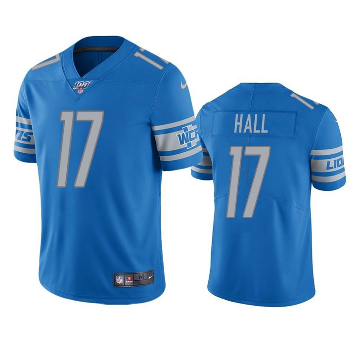 Detroit Lions Marvin Hall Limited Jersey Light Blue 100th Season
