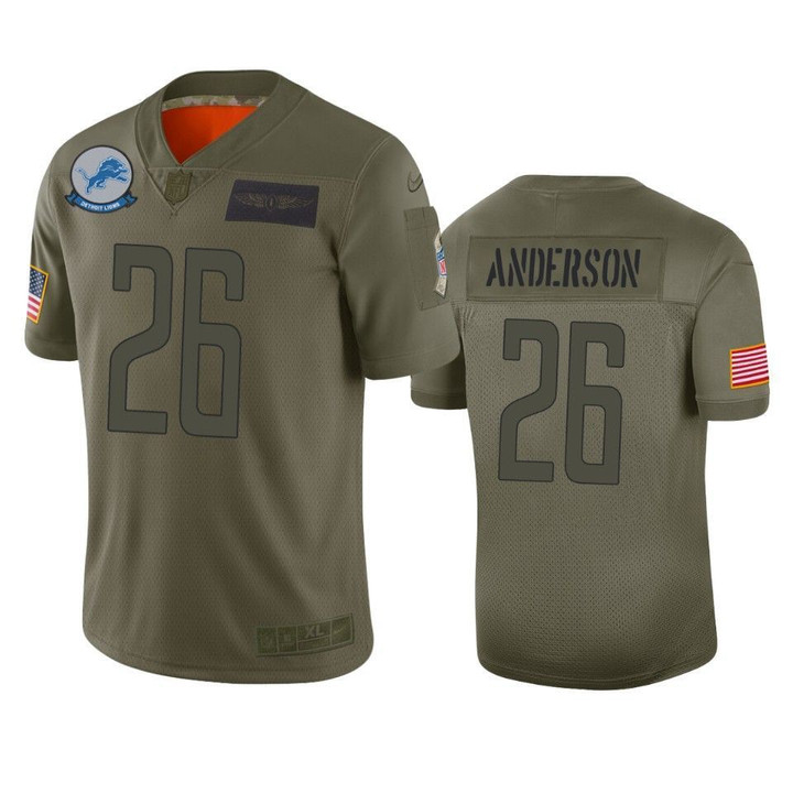 Detroit Lions CJ Anderson Limited Camo 2019 Salute to Service Mens Jersey