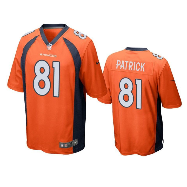 Denver Broncos Tim Patrick Game Orange Mens Jersey