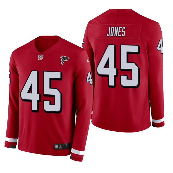 Atlanta Falcons Deion Jones Therma Long Sleeve Mens Jersey Red