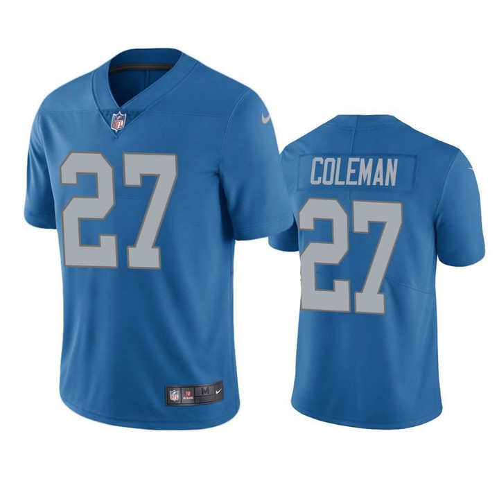 Detroit Lions Justin Coleman Vapor Untouchable Limited Blue Mens Jersey