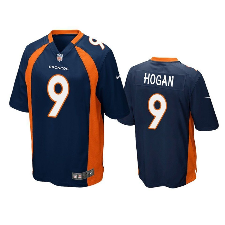 Denver Broncos Kevin Hogan Game Navy Mens Jersey
