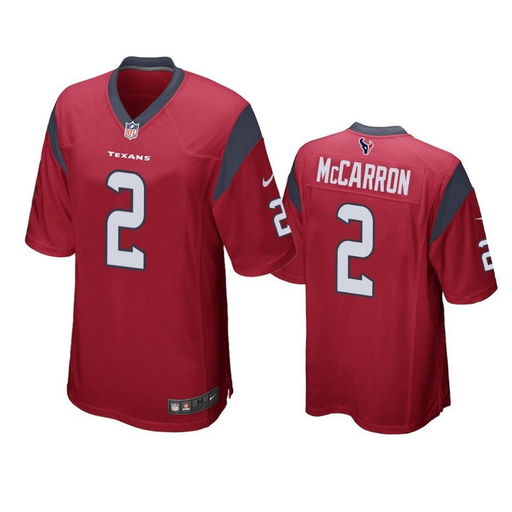 Houston Texans AJ McCarron Game Red Mens Jersey