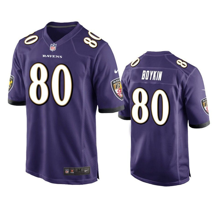 Baltimore Ravens Miles Boykin 2019 NFL Draft Purple Game Jersey
