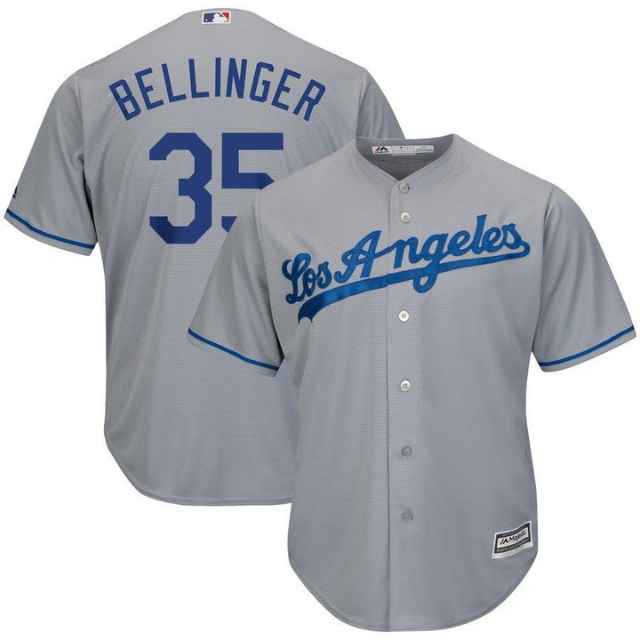 Cody Bellinger Los Angeles Dodgers Majestic Wordmark Cool Base Player Jersey Gray 2019