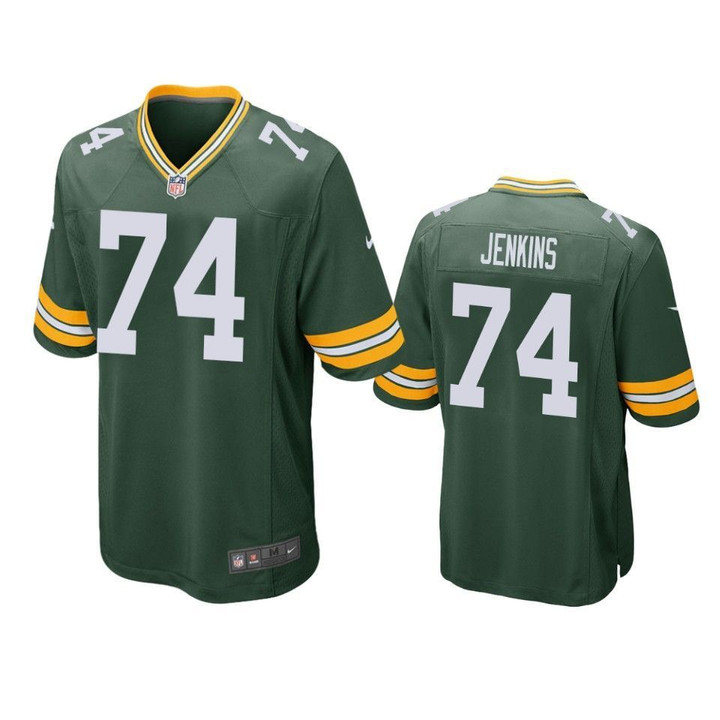 Green Bay Packers Elgton Jenkins 2019 NFL Draft Green Game Jersey
