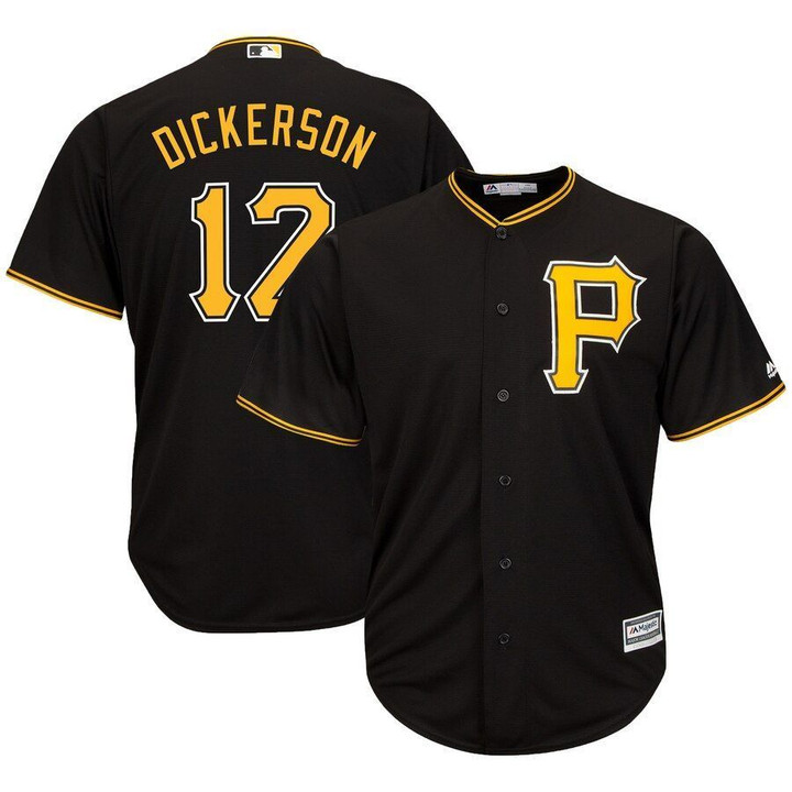 Corey Dickerson Pittsburgh Pirates Majestic Alternate Cool Base Player Jersey Black 2019