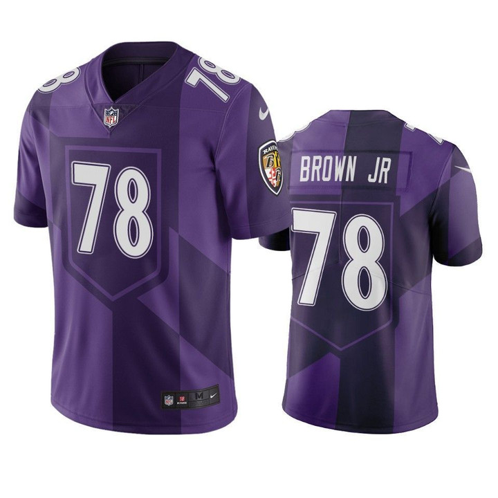 Baltimore Ravens Orlando Brown Jr Purple City Edition Jersey