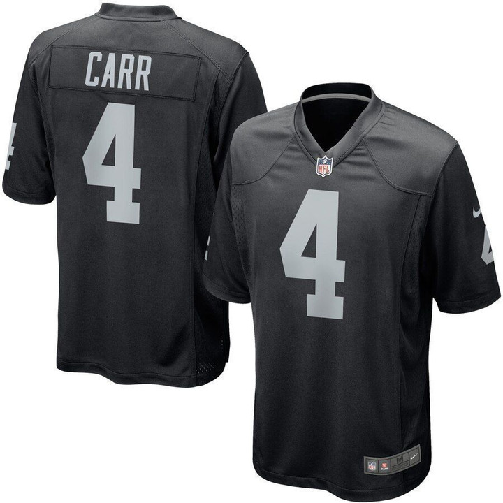 Derek Carr Oakland Raiders Game Jersey Black 2019