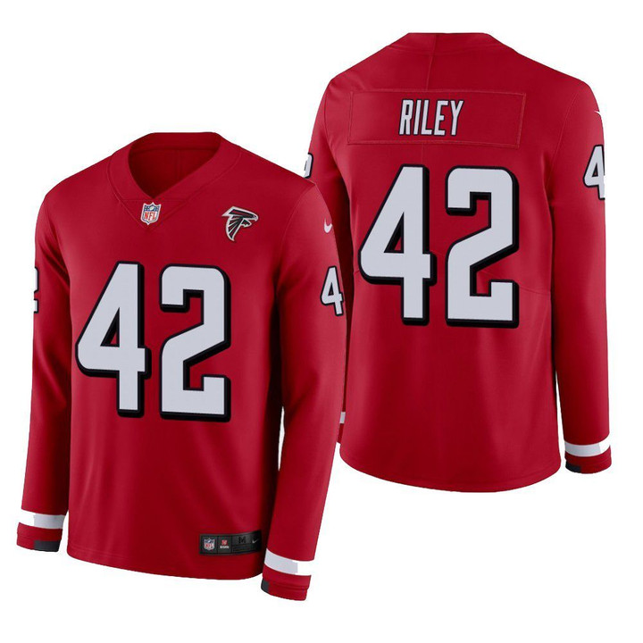 Atlanta Falcons Duke Riley Therma Long Sleeve Mens Jersey Red
