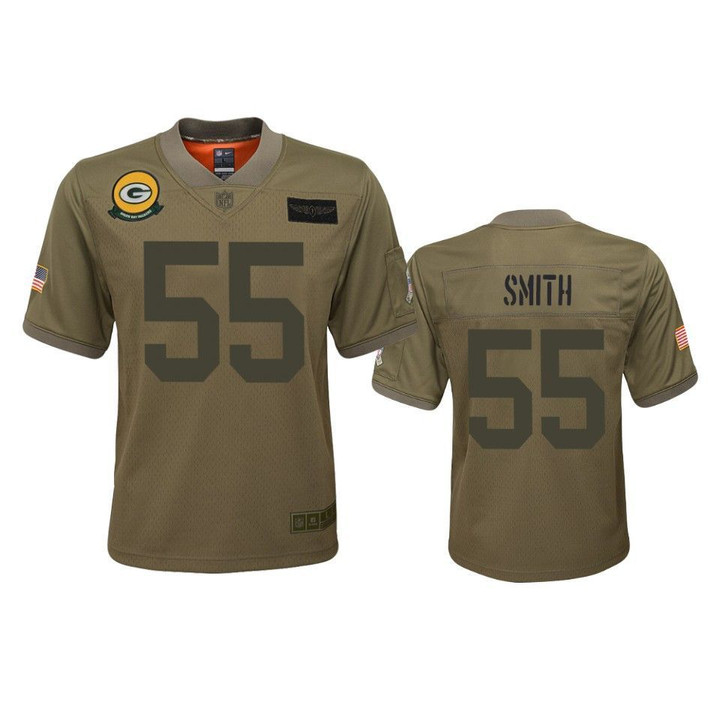 Green Bay Packers ZaDarius Smith Game Camo 2019 Salute to Service Youth Jersey