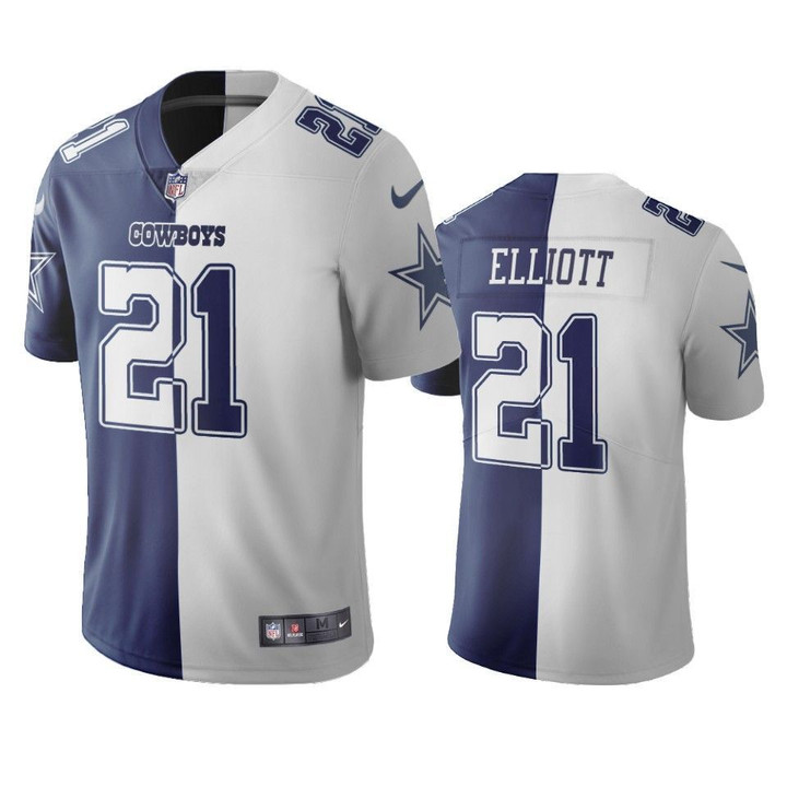 Dallas Cowboys Ezekiel Elliott Vapor Limited Navy White Two Tone Mens Jersey