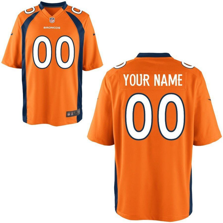 Denver Broncos Custom Team Color Game Jersey Orange 2019