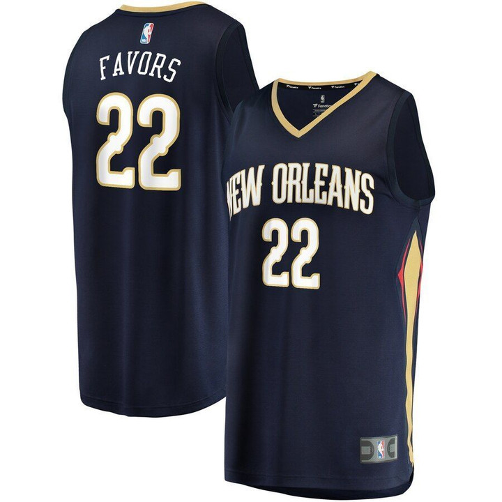 Derrick Favors New Orleans Pelicans Fast Break Jersey Navy Icon Edition 2019