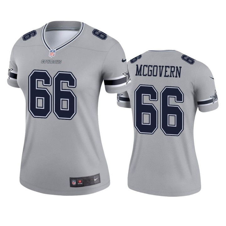 Dallas Cowboys Cowboys Connor McGovern 2019 Inverted Legend Silver Jersey