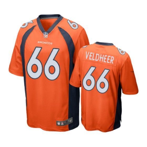 Denver Broncos Jared Veldheer Game Orange Mens Jersey