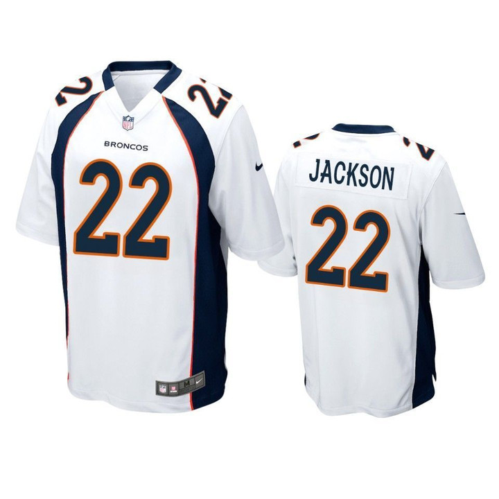 Denver Broncos Kareem Jackson Game White Mens Jersey
