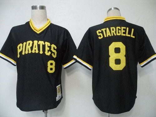 Pittsburgh Pirates #8 Willie Stargell 1979 Black Throwback Jersey Mlb