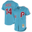 Pete Rose Philadelphia Phillies Mitchell & Ness Cooperstown Collection Authentic Jersey - Light Blue Mlb