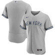 New York Yankees Nike Road Authentic Team Jersey - Gray Mlb