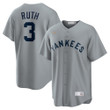 Babe Ruth New York Yankees Nike Road Cooperstown Collection Player Jersey Gray Mlb