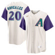 Luis Gonzalez Arizona Diamondbacks Nike Alternate Cooperstown Collection Player Jersey - Cream/Purple Mlb