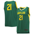 #21 Baylor Bears Nike Logo Replica Basketball Jersey - Green Ncaa