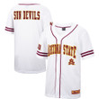 Arizona State Sun Devils Colosseum Free Spirited Baseball Jersey - White/Maroon Ncaa