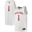 #1 Indiana Hoosiers Adidas Swingman Team Basketball Jersey - Cream Ncaa