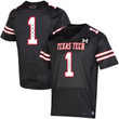 #1 Texas Tech Red Raiders Under Armour Throwback Special Game Jersey - Black Ncaa