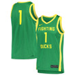 Number 1 Oregon Ducks Nike Replica Basketball Jersey Green Ncaa