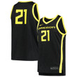 #21 Oregon Ducks Nike Team Replica Basketball Jersey - Black Ncaa