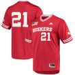 Nebraska Huskers Adidas Replica V-Neck Baseball Jersey - Scarlet Ncaa