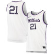 Number 21 Kansas State Wildcats Nike Replica Basketball Jersey White Ncaa