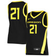 #21 Oregon Ducks Nike  Team Replica Basketball Jersey - Black Ncaa