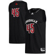 #45 Louisville Cardinals Adidas Swingman Jersey - Black Ncaa