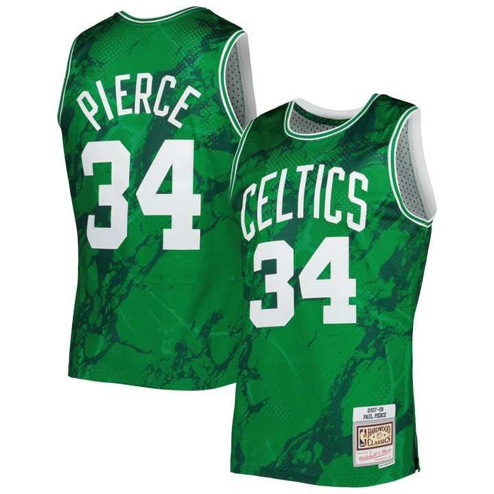 Paul Pierce Boston Celtics Mitchell & Ness 2007-08 Hardwood Classics Marble Swingman Jersey - Kelly Green Nba