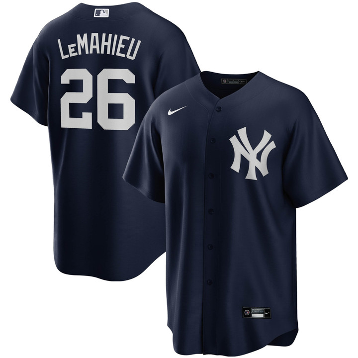 Dj Lemahieu New York Yankees Nike Alternate Replica Player Jersey Navy Mlb