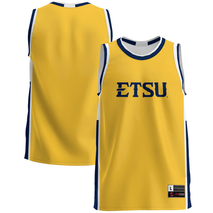 Etsu Buccaneers Basketball Jersey - Gold Ncaa