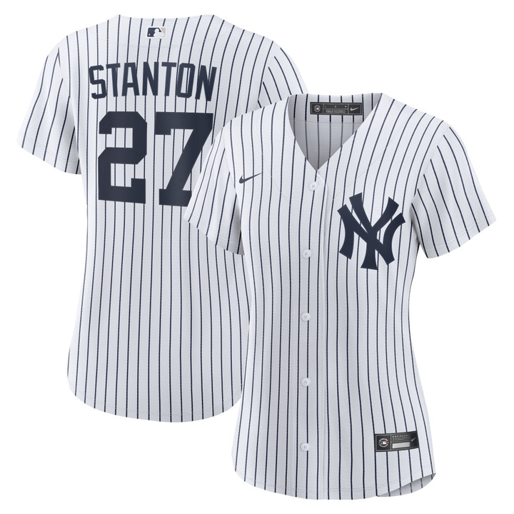 Giancarlo Stanton New York Yankees Nike Women's Home Replica Player Jersey - White Mlb