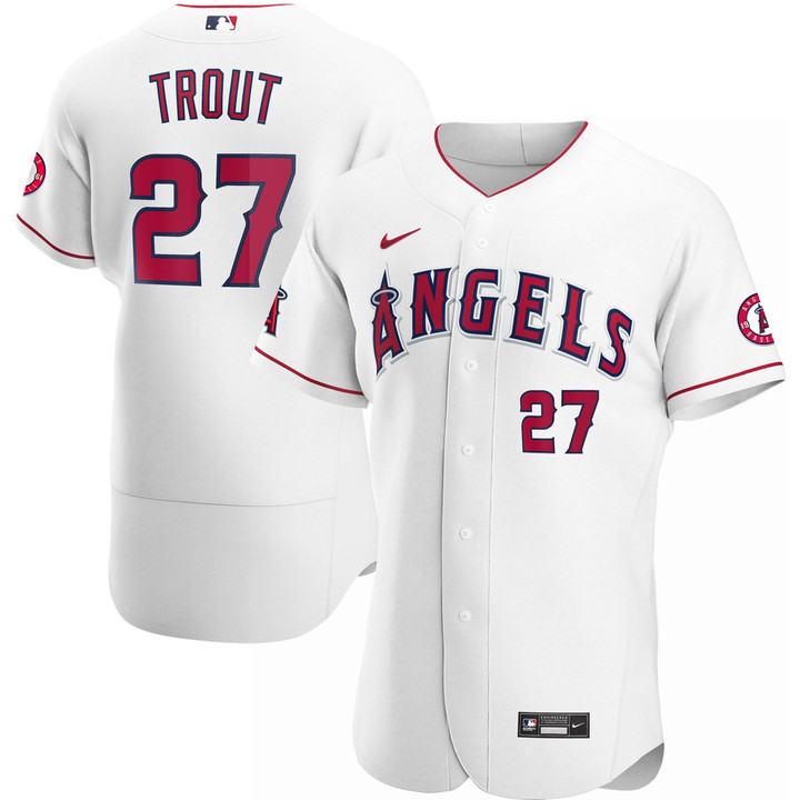 Mike Trout Los Angeles Angels Nike Home Authentic Player Jersey White Mlb