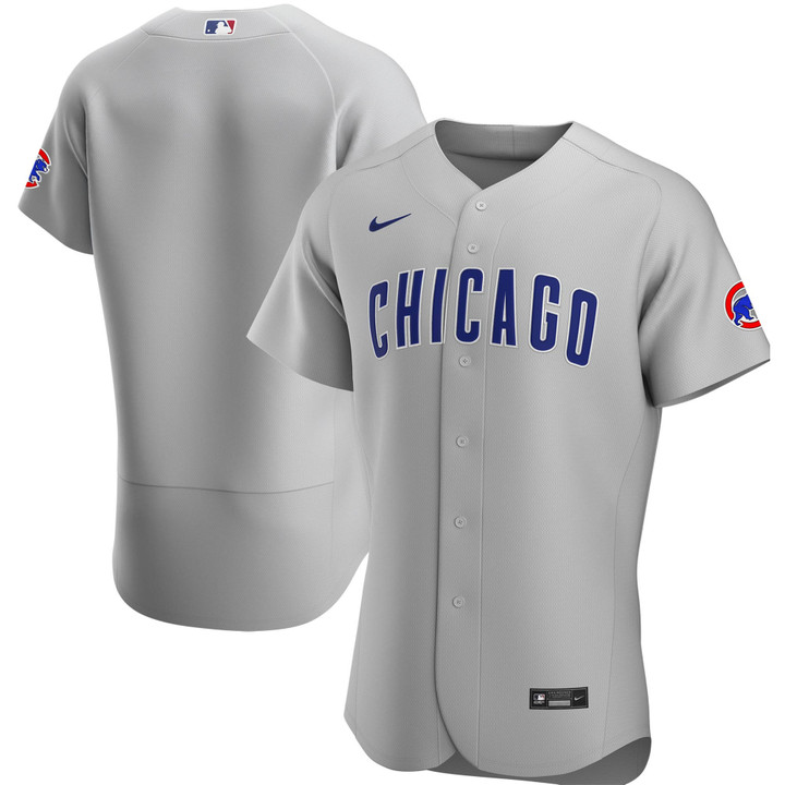 Chicago Cubs Nike Road Authentic Team Jersey Gray Mlb