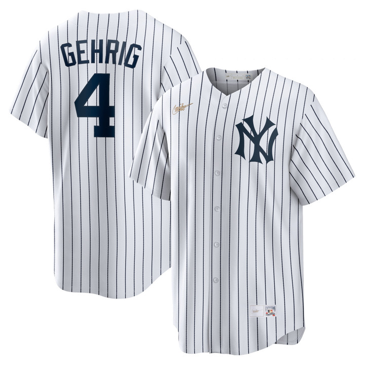 Lou Gehrig New York Yankees Nike Home Cooperstown Collection Player Jersey - White Mlb